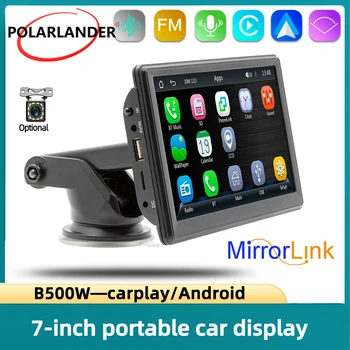 CarPlay 7 Collu Auto Multimediju Atskaņotājs Bluetooth Vadu/Bezvadu Android Auto USB/TF Karti, iebūvēti Skaļruņi, Monitoru Stereo MP5