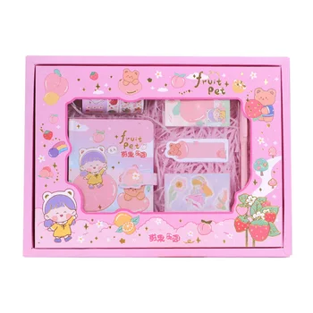 Cute rozā karikatūra princese vēstnesis grāmatiņa dāvanu kastē studentu korejas kancelejas preces, dāvanu Puses, grāmatas, bērnu dzimšanas dienas dāvana