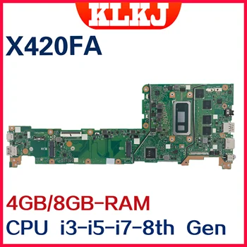 Dinzi X420FA Portatīvo datoru Mātesplati Par ASUS VivoBook 14 X420 X420F X420FA Mainboard Ar i3-8145U i5-8265U i7-8565U 4GB/8GB-ATMIŅA