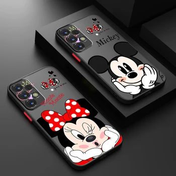 Disney Minnie Mickey Atdzist Mākslas Telefonu Gadījumā Samsung Piezīme 20 10 A03 A54 A31 A22 A70 A34 A14 A24 A04 5G Ultra Matēta Caurspīdīga