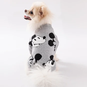 Dizaineru Suņu Apģērbu, franču Buldogs Suns Džemperis Rudenī un Ziemā Silts Augstas Elastības Modes Mickey Pet Apģērbi
