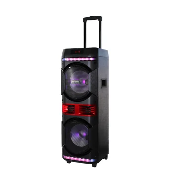 Dubultā pastiprinātājā DJ partybox Karaoke jaudas pastiprinātāju, skaļruņu duālās 8 collas liesmu, gaismas diožu bāzes skaļrunis