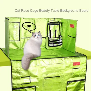EFCAT Kaķis Sacensības Būrī Skaistumu Galda Fonā Padome Balvu FlowerTablecloth Rīku Audums
