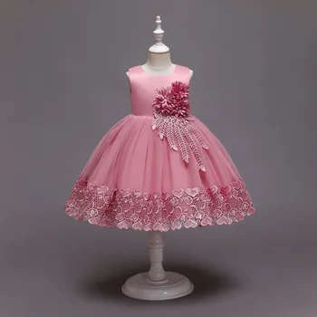 Eiropas un Amerikas Dzimšanas dienu, Kāzu Girl Dress Birthday Party Vasaras Puķes pluffy Kleita