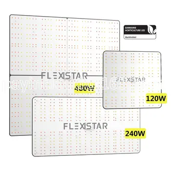 Flexstar 480W Samsung Diodes Rokturi Dimming 480 Watt Panelis LED Augt Gaismas ar 5 gadu Garantija