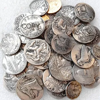 G(01)-G(49) grieķijas Seno Samaisa 52pcs Dažādu Zelta/Sudraba Pārklājumu kopēt monētas