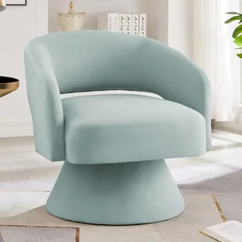 Guļamistaba krēsli Mūsdienu 360 Grādu Šarnīrsavienojums Akcents Krēsls Krēslā, Ērti Samta Barelu Krēsls Dzīvo,Apaļas Grozāmos Akcents Krēsls