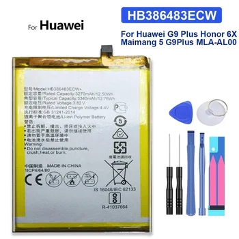 HB386483ECW Mobilā Tālruņa, Akumulatora, Huawei Honor 6X, par Godu 6x, G9 Plus, G9Plus, Maimang 5, GR5 2017. gadam, 3340mAh Baterijas