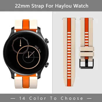 Hit Izšūšanas Krāsu Silikona Siksna Haylou Saules GST Lite RS3 RT2 RT GS Smart Watch Band Ātri Atbrīvot Aproce Aproce