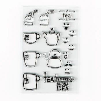 Itālijas Tējas Zīmogi, Zīmogu Caurspīdīga Silikona Zīmogi Tējas Vienmēr Ir Laba Ideja, Markas Scrapbooking