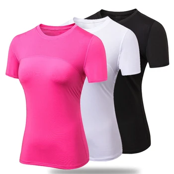 Izmantot Trainning T-krekls Sievietēm ar Īsām Piedurknēm Krekls Treniņu Darbojas Topi Joga Fitness Tee Kreklu Ātri Sausas Topi Pasūtījuma Logo