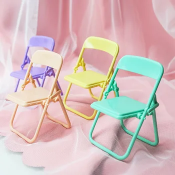 Jauki Obitsu 11 Candy Krāsas 1:8 Namiņš Krēsls Ob11 BJD Kawaii Plastmasas Miniatūras Saliekamais Krēsls Bērniem, Rotaļlietas, Dāvanas,