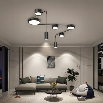 Jaunu, Modernu LED Lustras Gaismas Dzīvojamā Ēdamistaba, kabinets, Guļamistaba Zālē Virtuves Lampas Vienkāršu Īpašu Black Iekštelpu Apgaismojums