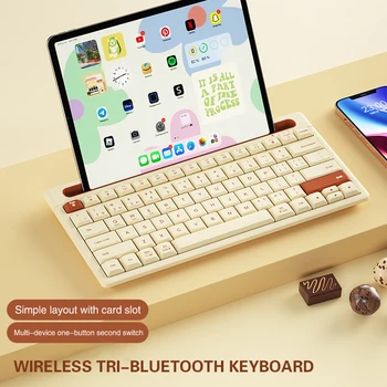 K150 USB 2.4 G+Bluetooth Keyboard for iPad Tālruni, Tabletes Kartes Slots Uzlādējamais Bezvadu Tastatūru, Korejas+angļu Daudzfunkcionāla ierīce