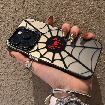 Karstā anime zirnekļa cilvēks Lietā Moderns zīmola Sudraba Krāsas Moderns Tālrunis Lietā par IPhone 15 14 13 12 Pro Max 11 2023 Modes Vāciņu