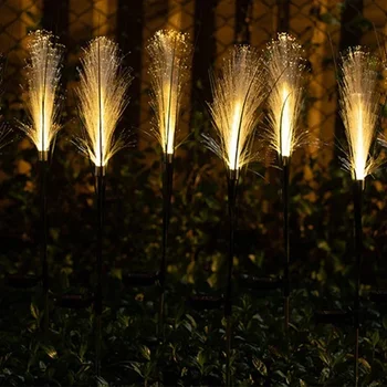 LED Saules Dārza Gaismas, Āra Ūdensizturīgs Niedru ņemot vērā Saules Powered Lampas Ziemassvētku Pagalmā Zāliens Dārza Dekorēšana Ceļa Apgaismojums