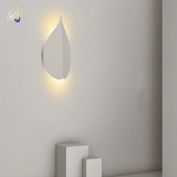 LED Sienas Lampa, Mājas Iekštelpu Apgaismojums Dekorēšana Dzīvojamā Istaba Kāpņu Koridora, Guļamistabas Gultas Ziemeļvalstu Minimālisma Lapu Sienas Sconce