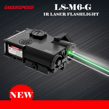 Laserspeed LS-M6 Koaksiālie Dual Lāzera & IS Gaismu, Medībām ar15 ak47 sarkanā un zaļā lāzera redzes , Tālvadības Spiediena Slēdzis