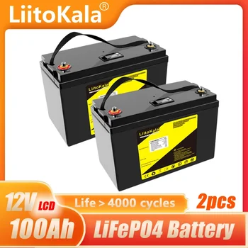 LiitoKala LifePo4 Akumulatoru 12.8 V 100AH DIY 24V 36V Uzlādējams Litija Dzelzs Fosfāta Saules baterijas Rīki Ar BMS Būvēt