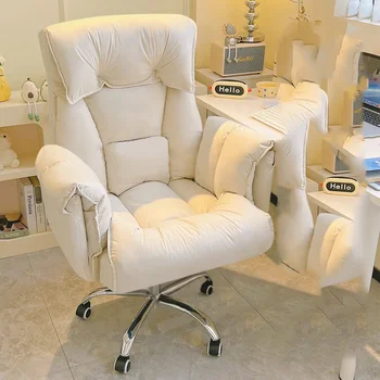 Luksusa Moderna Biroja Krēsli, Balts Grozāms Spilvens, Masāža Spēlētājs Grozāmais Krēsls Regulējams Bezmaksas Piegāde Cadeira Spēlētājs Mēbeles