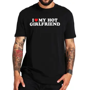 Man Patīk Mana Karstā Draudzene T Krekls Smieklīgi Draugu Vīriešu, Sieviešu Pāris Camiseta Dāvanu Geju Un Lesbiešu LGBT Tshirts