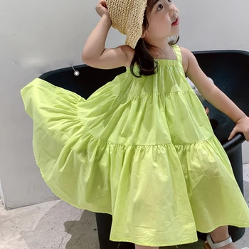 Meiteņu Kleitas, Vasaras 2023 korejiešu Stilā, Forši Ikdienas Bērnu Apģērbu Kūka Princese Kleita Bērnu Bērni Zeķu Beach Vestidos