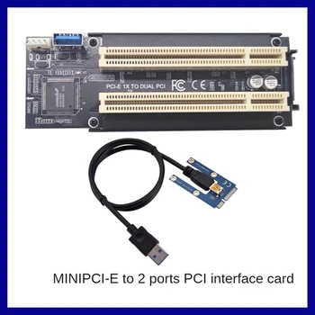 Mini Pci-E Dual Pci Express X1 Duālais Pci Stāvvadu Kartes Adapteri Converter Black Desktop Pc Asm1083 Chip
