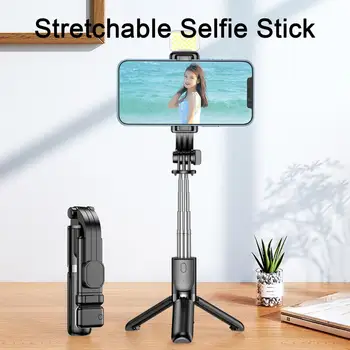 Mobilais Selfie Stick Ceļojumu Selfie Stick ar Stabilu Statīvu Noņemams Bezvadu Tālvadības Aizpildīt Gaismas Dizains, Viegls Selfie