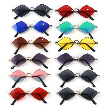 Modes Mazo UV Protection Film Metāla Vīriešu Toņos Sieviešu Saulesbrilles, Saules Brilles Dimanta Formas