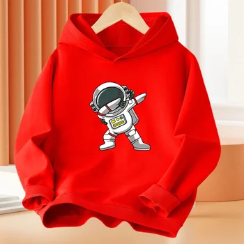 Modes Zēni Hoodies paliekas uzmanīgi Astronauts smieklīgi, dizains, poligrāfijas kokvilnas Pavasara Rudens Pamata Mētelis hip hop Pulovers pelēkā vārna