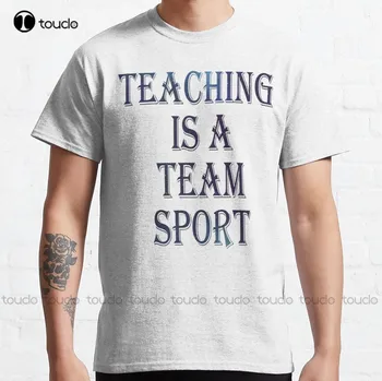 Mācīšana Ir Komandas Sporta Klasisks T-Krekls Plus Lieluma Krekls Funny Mākslas Harajuku Streetwear Karikatūra Pasūtījuma Dāvanu Jauno Populāro Retro Tee