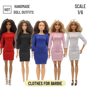 Mēroga 1/6 30cm Retro Modes Kleita Barbie Blyth MH CD FR SD Kurhn BJD Lelles Apģērbu Aksesuāri