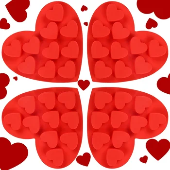 Mīlestība Sirdī, Šokolādes Pelējuma Silikona Pelējuma Želejas Konfektes Kūka Dekorēšanas Mini Patīk DIY Cepšanas Rīki Valentīna Diena