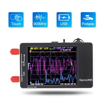 NanoVNA 50KHz-900MHz Vektora Tīkla Analizatoru, Digitālā Pieskaroties Ekrāna Īsviļņu MF un HF, VHF UHF Antena Analyzer Stāv Vilnis