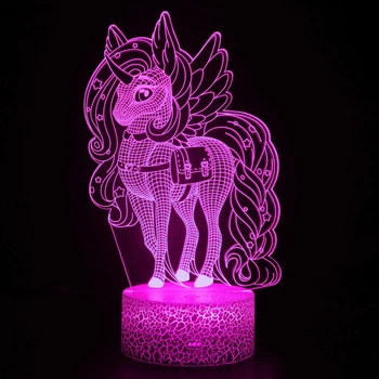 Nighdn Unicorn Nakts Gaismas Meitenēm Guļamistabas Gultas Gudrs Nakts Gaisma Bērniem LED USB Galda Galda Lampa Vienradži Dāvanas, Rotaļlietas