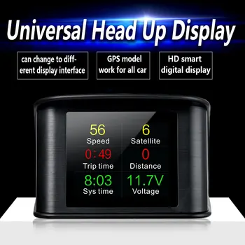 OANA T600 HUD GPS Head Up Displejs Auto Piederumi Visiem Auto ātruma pārsniegšanu Modinātājs LCD Digitālais Spidometrs Takts Spriegums