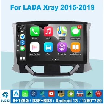 Par LADA Xray Android 13 Automašīnas Radio multimediju video atskaņotājs 2015-2019 Gadu QLED IPS SIM GPS navigācija audio 2din dvd nr.