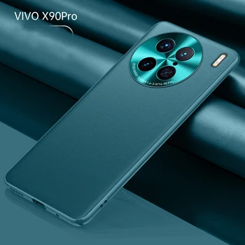 Par VIVO X90 Pro Plus Gadījumā Luksusa Vegāns ādas Graudu Matēts aizsardzības Aizmugurējā Vāciņa Telefonu Gadījumā Par VIVO X90 X90PRO Plus Shell
