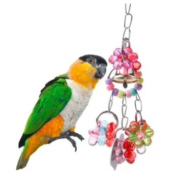 Pet Papagailis Būrī Rotaļlietas Karājas Putnu Sakost Rotaļlietas Spoguli ar Zvaniņu Parakeet