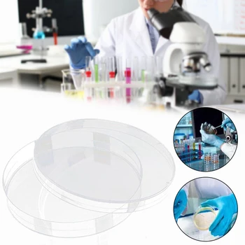 Plastmasas Petri LidDishes Ar 50 Gabals Pārredzamu Bioloģisko Petri Trauciņā Augu Audzēšana