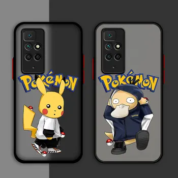 Pokemon Pikachu Phone Gadījumā Xiaomi Redmi 9 9T 10.C A1 10 12 ° C 9A A2 9.C K40 Pro Skaidrs Grūti PC Vāks