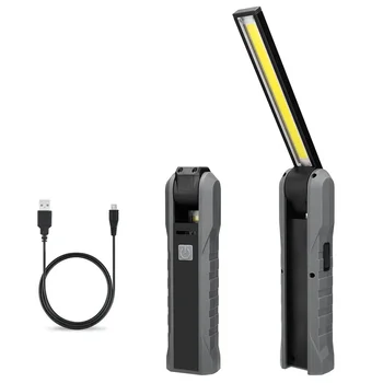Portatīvo COB Lukturīti Lāpu, USB Uzlādējams LED Darba Gaismas Magnētisko Lanterna iekarināšanas Āķis Lampas Āra Taktiskais Lukturītis