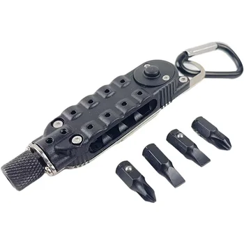 Portatīvo EDC Āra Kempings Daudzfunkcionāls Skrūvgriezi Keychain, Mini Instrumenti Ar LED Gaismas Pudele Nazis
