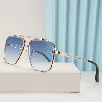 Premium Saulesbrilles Modes Dizainere Dubultās Staru slīpētas Malas, Metāla Brilles Vīriešu Jaunu Āra Braukšanas Saules Brilles Uv400