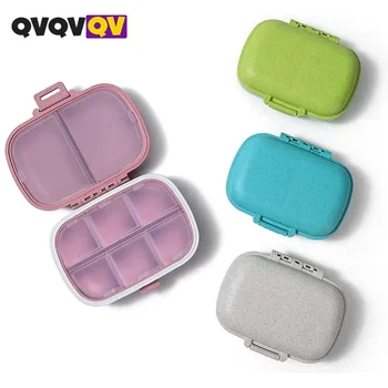 QVQVQV 1gb Dienas Pill Organizer, 8 Nodalījumi Portatīvo Tableti Gadījumā, Pill Box Turēt Vitamīni, Mencu Aknu Eļļa