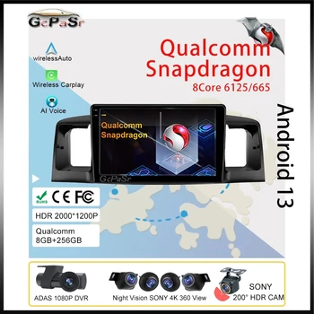 Qualcomm Android Auto Multivides Video Autoradio GPS Toyota Corolla GX Corolla E120 2005 - 2013 CARPLAY Radio Nevigation CPU