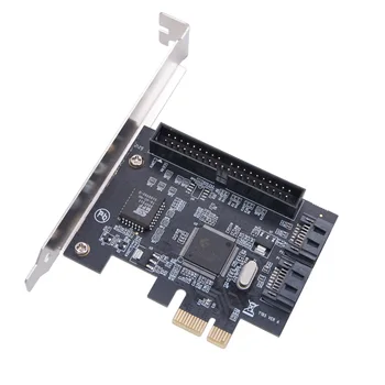 Rakstāmgalda PCI E videokarti līdz 2 SATA Portu Adapteris Karte PCI E SATA IDE Paplašināšanas Karti Un 3,5 Collu IDE Adapteri Karšu