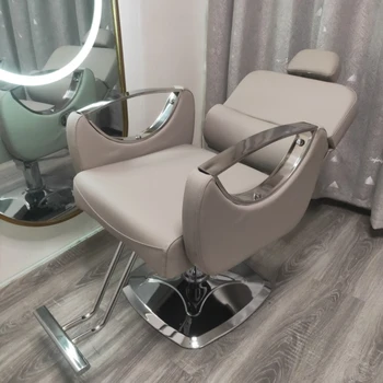 Regulējams Skaistumu Barber Krēsls Salons Luksusa Margas Recliner Frizētava Krēsli Modernu Matu Sillas Kariete Cadeira Mēbeles HD50LF