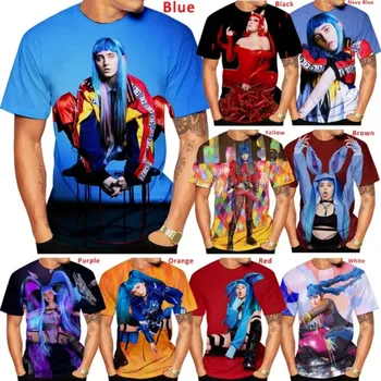 Reperis Ashnikko Vīriešu 3D Iespiests T-krekls Gadījuma Īsām piedurknēm Apaļu Kakla T-krekls Unisex Hip-hop, Ielu T-krekls ar Apģērbu Tee