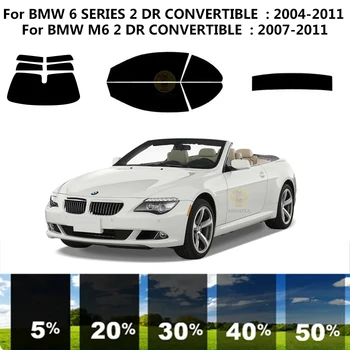 Sagrieztos nanoceramics auto UV Window Tint Komplekts Automobiļu Logu Plēves BMW 6 SERIES E64 2 DR CONVERTIBLE 2004. - 2011. gads